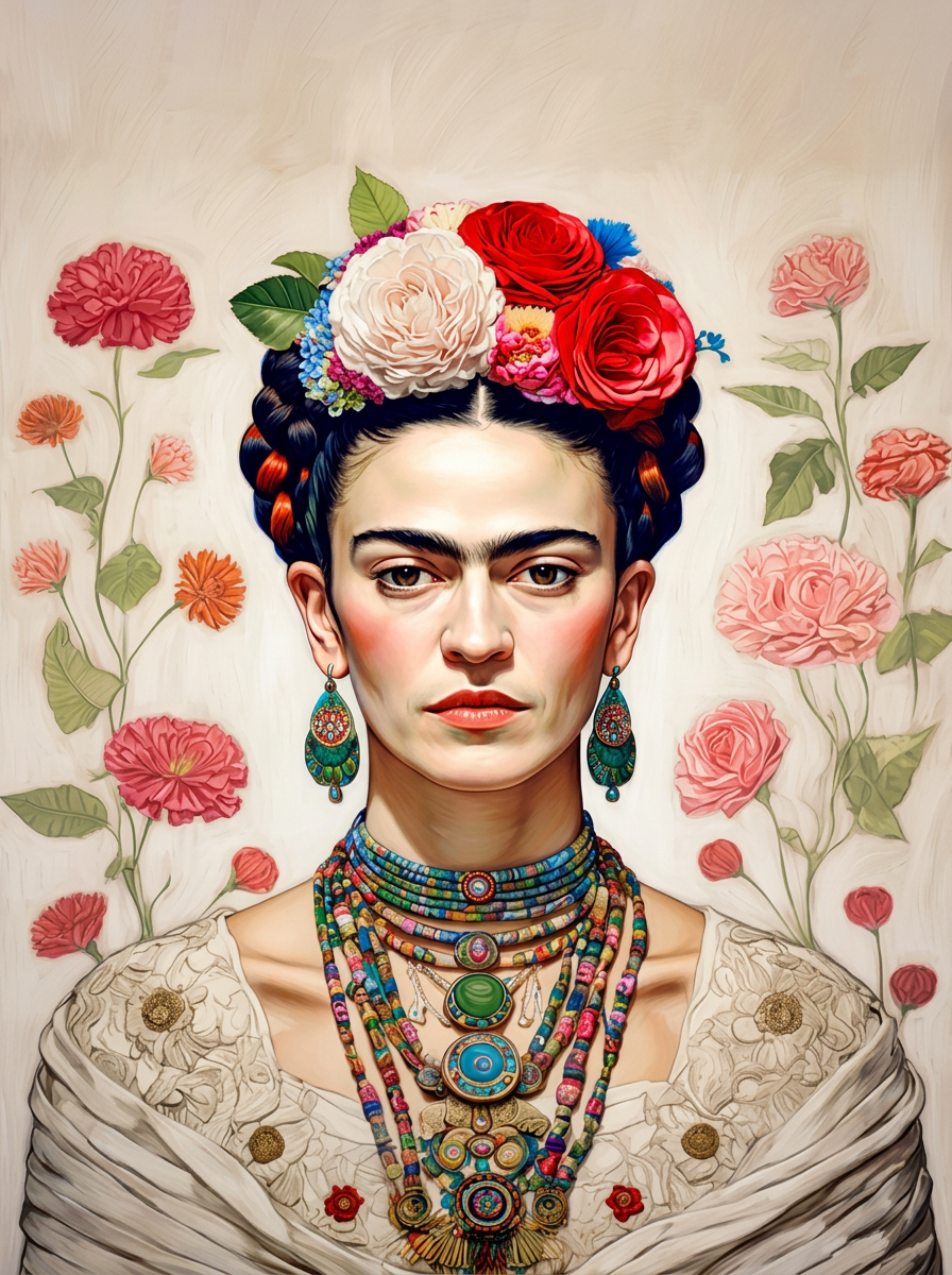 Frida entre flores